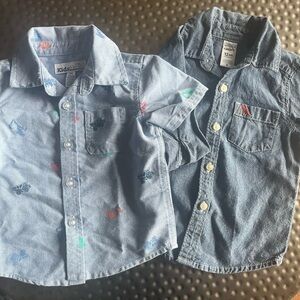 Set of 2 Boy’s Button-Up Shirts 12 Months Carter’s & Kid’s Headquarters